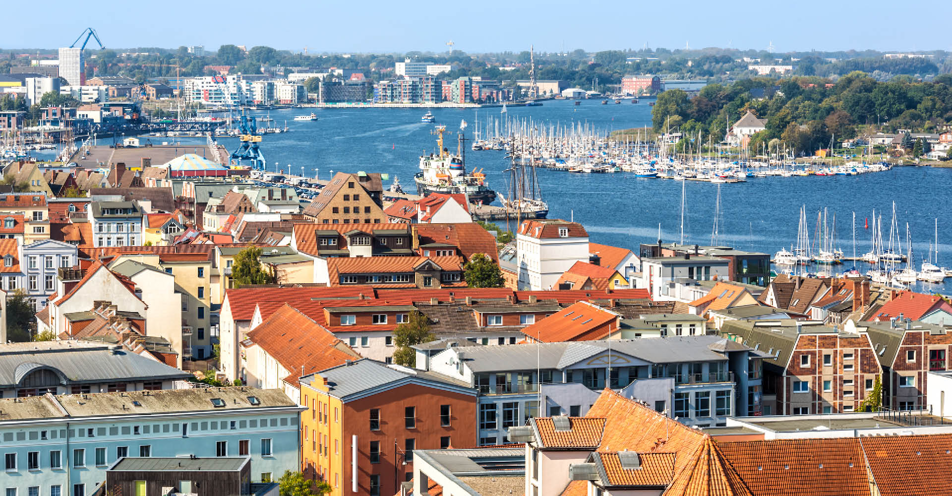 Panoramabild einer Stadt in Mecklenburg-Vorpommern