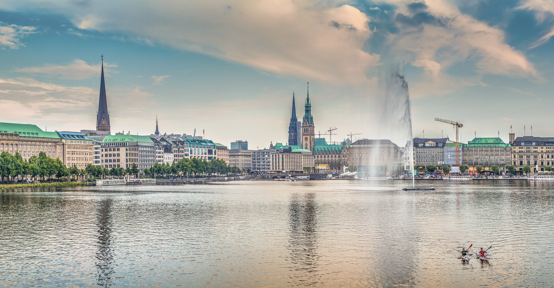 Panoramabild von Hamburg