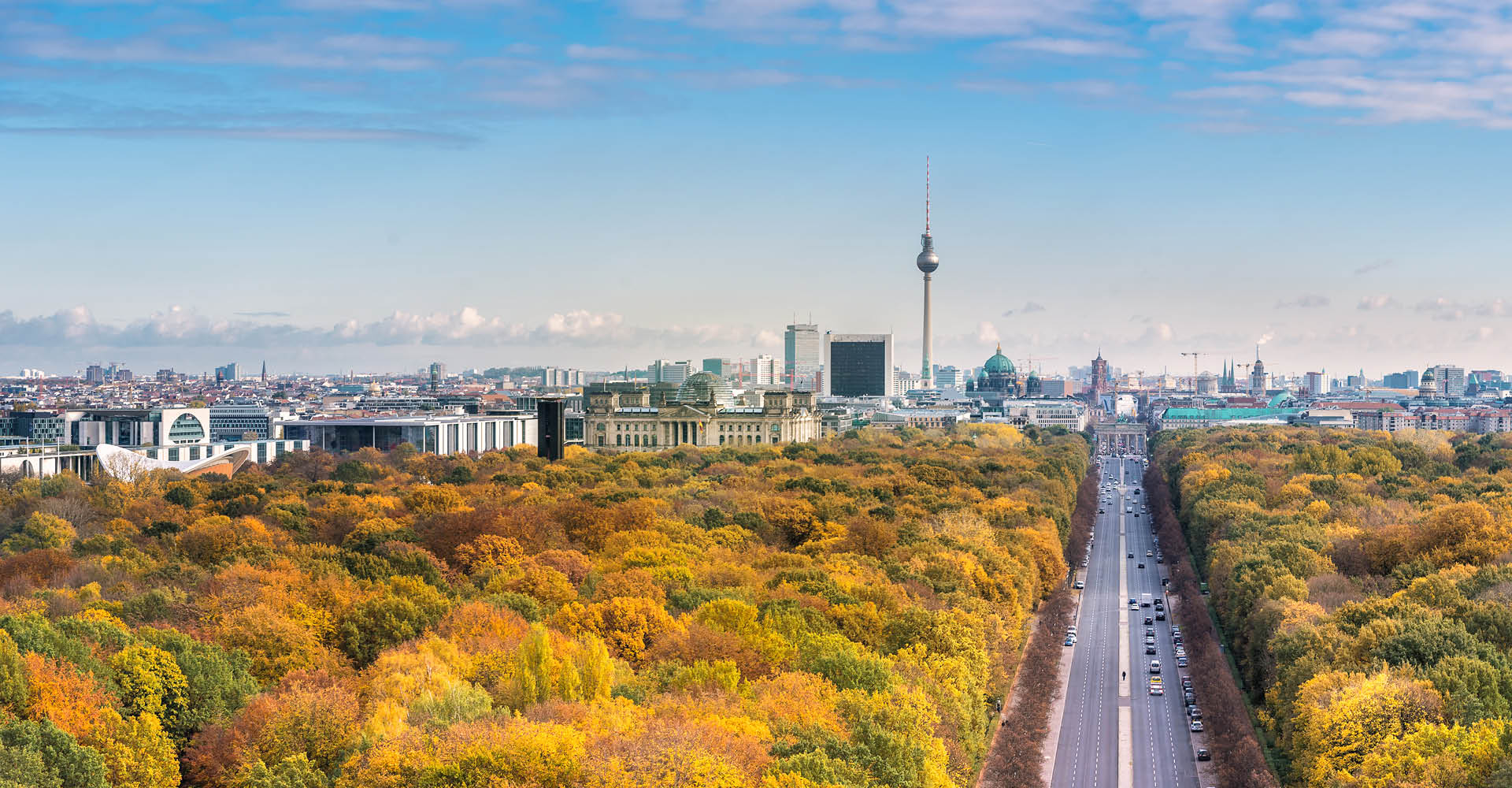 Ein Panoramabild von Berlin